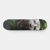Skateboard Tigre Siberiano Blanco Agresivo (Horizontaal)