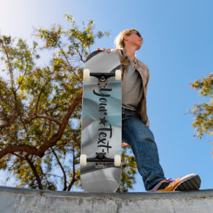 Skateboard Trend Abstracte Kunst Blauwe Oceaan