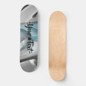 Skateboard Trend Abstracte Kunst Blauwe Oceaan (Voorkant)