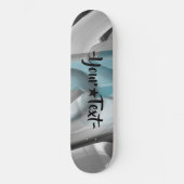Skateboard Trend Abstracte Kunst Blauwe Oceaan (Voorkant)