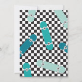 Skateboard Twee Rad 2de Verjaardagsuitnodiging Kaart (Achterkant)