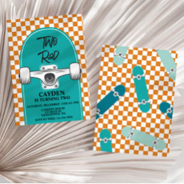 Skateboard twee rad 2e Verjaardag Kaart