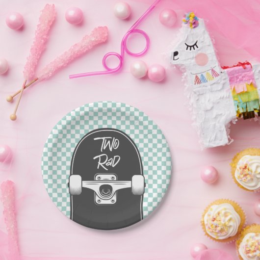 Skateboard twee rad 2e Verjaardag Papier Borden Papieren Bordje (Feest)