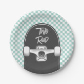 Skateboard twee rad 2e Verjaardag Papier Borden Papieren Bordje (Voorkant)