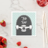 Skateboard twee rad 2e Verjaardag Servet (Insitu)