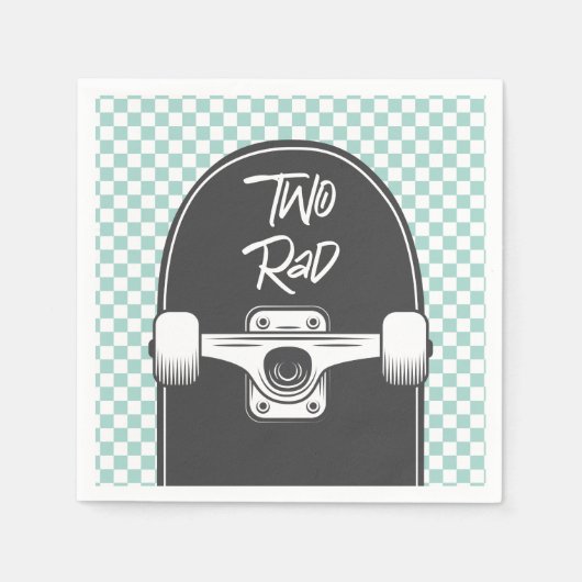 Skateboard twee rad 2e Verjaardag Servet (Voorkant)