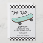 Skateboard Two Rad 2de Verjaardag Kaart (Voorkant)