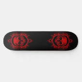 skateboard Two Red Skeleton Skull (Horizontaal)