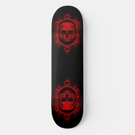 skateboard Two Red Skeleton Skull (Voorkant)