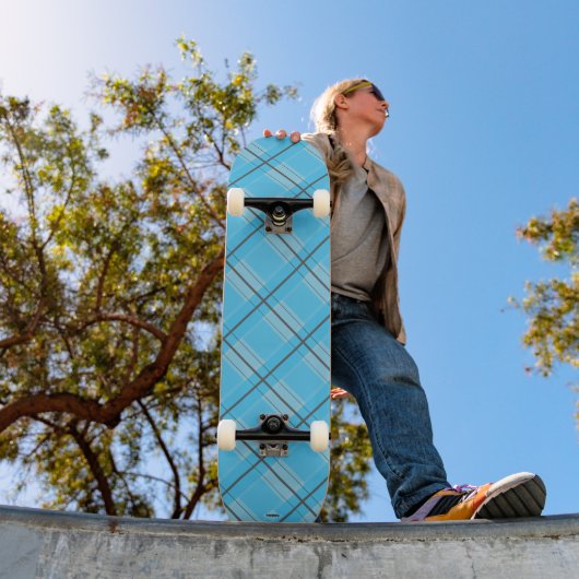 Skateboard Two Tone Blauwe Geruite HAMbWG  (Buiten 1)