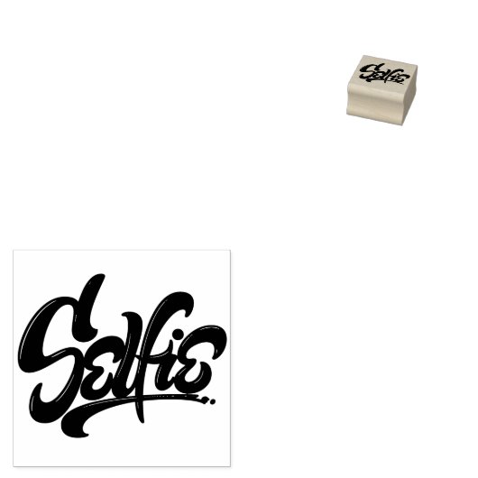 Skateboard Typografie Graffiti Selfie belettering Rubberstempel (Gestempeld)