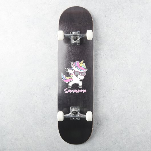 Skateboard Unicorn Cool Rainbow Sticker (Skateboard)