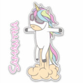 Skateboard Unicorn Power Sticker (Voorkant)
