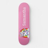 Skateboard Unicorn Rainbow Glitter Sparkles. (Voorkant)
