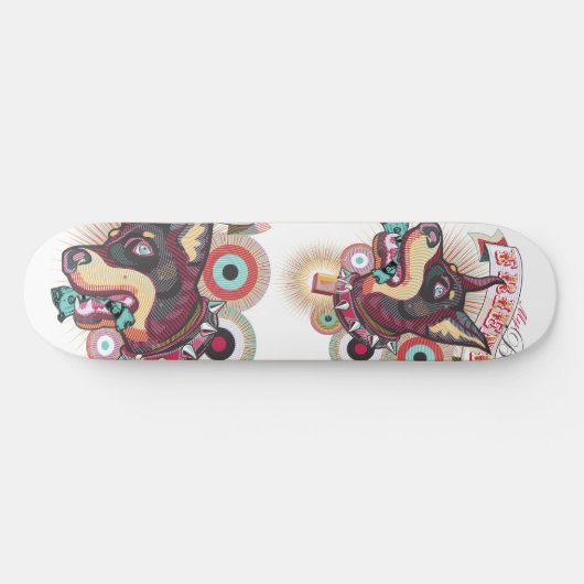 Skateboard – Urban Loyalty Doberman Pop-Art Design (Horizontaal)