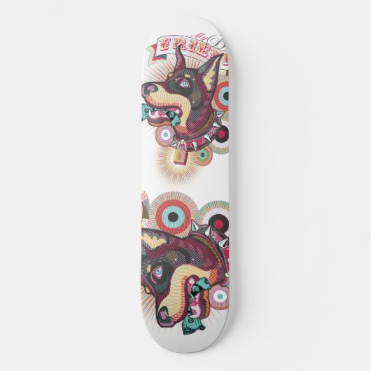 Skateboard – Urban Loyalty Doberman Pop-Art Design (Voorkant)