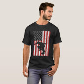 Skateboard US Flag Skater Gifts Schaats Boarding v T-shirt (Voorkant volledig)