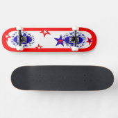 Skateboard usa red white blue (Horizontaal)