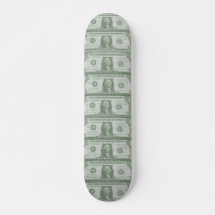 Skateboard van 1-dollarrekening
