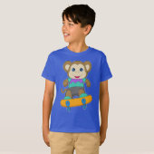 Skateboard van aap t-shirt (Voorkant volledig)
