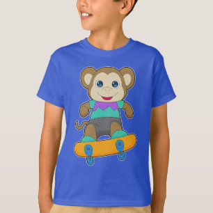 Skateboard van aap t-shirt
