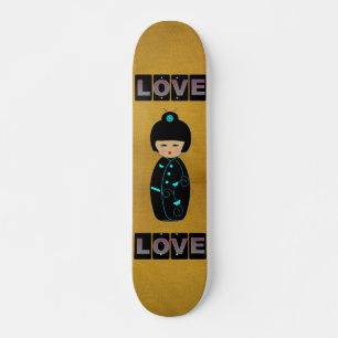 Skateboard van Aziatische dolls