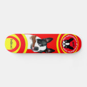 skateboard van Boston Terrier Mirabelle (Horizontaal)