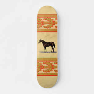 Skateboard van bruine paarden