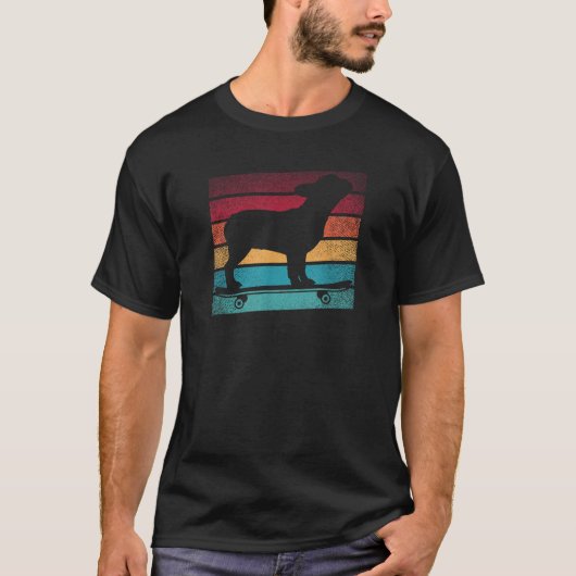 Skateboard van Bulldog Retro T-shirt (Voorkant)