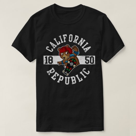 Skateboard van Californië, Beer T-shirt (Design voorkant)