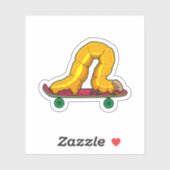 Skateboard van de derde pijler sticker (Vel)