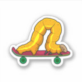 Skateboard van de derde pijler sticker (Voorkant)