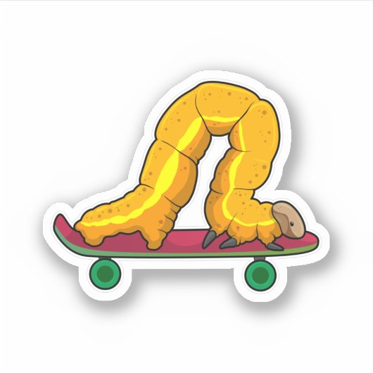 Skateboard van de derde pijler sticker (Voorkant)