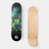 Skateboard van de schedel - Groen (Voorkant)