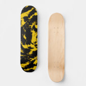 Skateboard van de zwarte en gele verf (Voorkant)