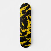 Skateboard van de zwarte en gele verf (Voorkant)