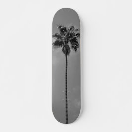 Skateboard van de zwarte en witte palmboom