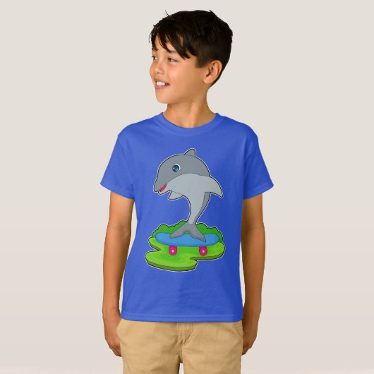 Skateboard van Dolphin T-shirt (Voorkant volledig)