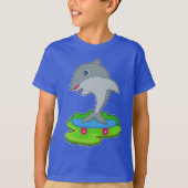 Skateboard van Dolphin T-shirt (Voorkant)