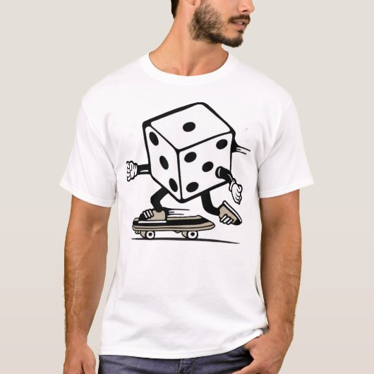 skateboard van een ijsschaatser t-shirt (Voorkant)