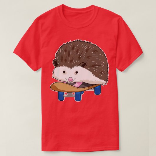 Skateboard van egel t-shirt (Design voorkant)