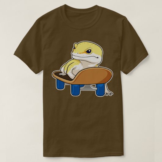 Skateboard van hagedis t-shirt (Design voorkant)