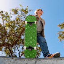 Skateboard van het Groene Smile Pattern
