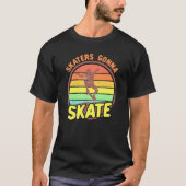 Skateboard van het Schaats Cool Retro 1 T-shirt (Voorkant)