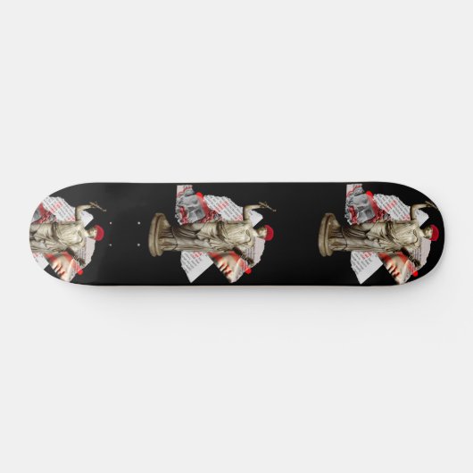 Skateboard van Hipster Statue (Horizontaal)