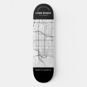 Skateboard van Long Beach City Map (Voorkant)