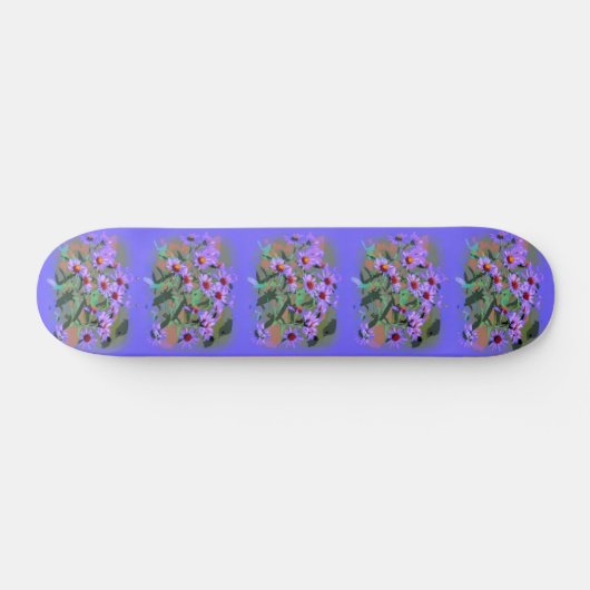 skateboard van paarse asters (Horizontaal)