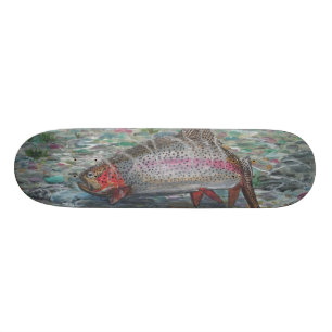 Skateboard van regenboogforel