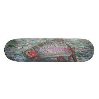 Skateboard van regenboogforel
