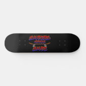 Skateboard van Schaats Rode Blauwe Graffiti (Horizontaal)